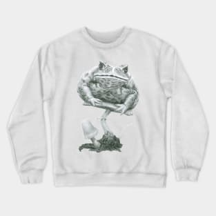 Toad tipping on a Toadstool Crewneck Sweatshirt